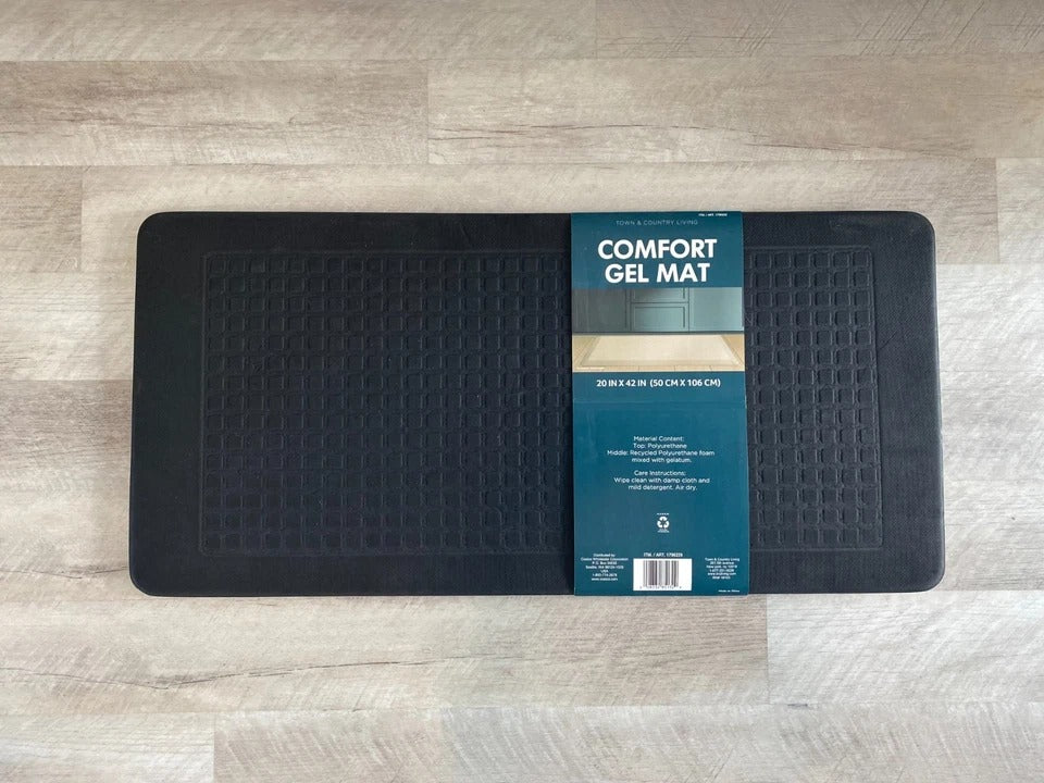 Town & Country Living Comfort Gel Kitchen Mat, Geo Beige Design, 20 x 42 in - Yalz Store