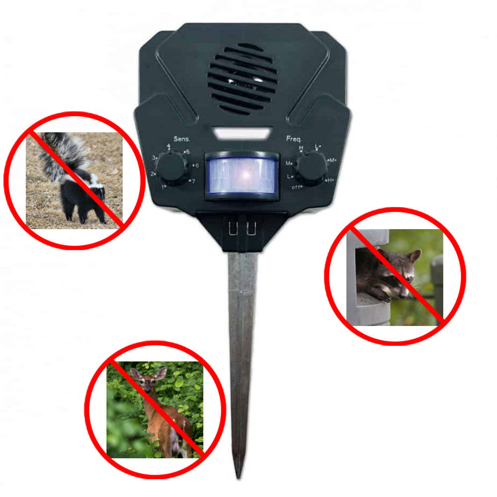 Solar-Powered Ultrasonic Outdoor Animal Repeller