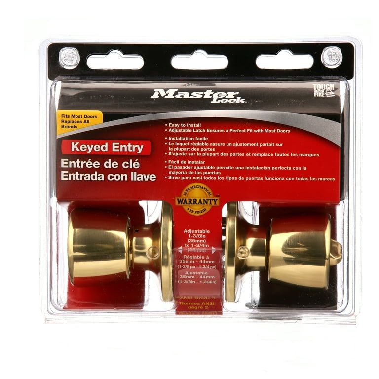 Generic Tulip Style Entry Door Knob Lock – Polished Brass Finish