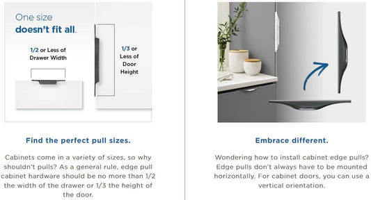 128mm Cabinet Edge Pull Handle – Modern Drawer Pull for Kitchen and Furniture - Yalz Store