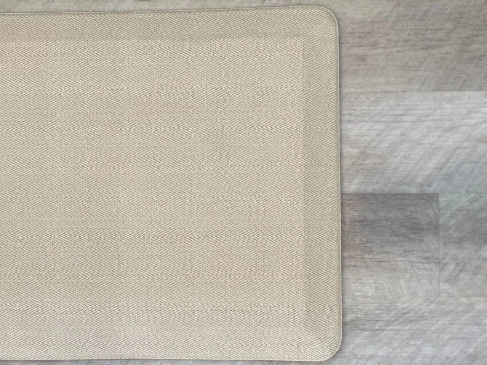 Town & Country Living Comfort Gel Kitchen Mat, Geo Beige Design, 20 x 42 in - Yalz Store