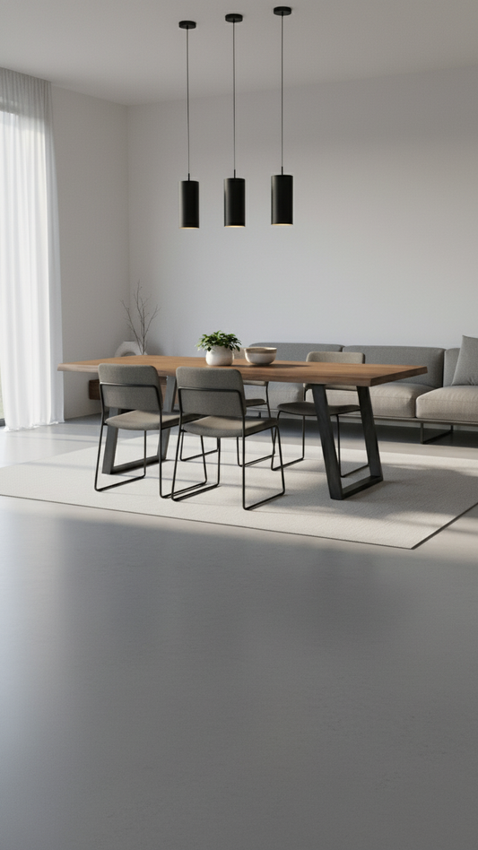 76-Inch Live Edge Solid Mahogany Dining Table – Two-Tone Natural Wood Finish | Corson - Yalz Store