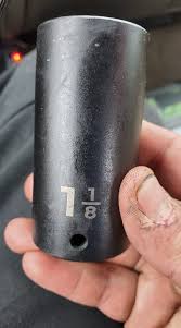 1-1/8" Deep Impact Socket - 6-Point Hex Drive Heavy Duty Steel Tool