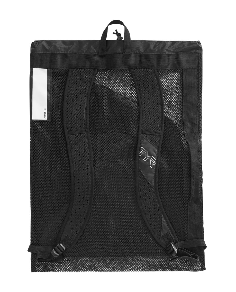 TYR Elite Team Mesh Backpack, Black, one Size