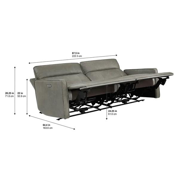 KEIRA LTHR POWER SOFA