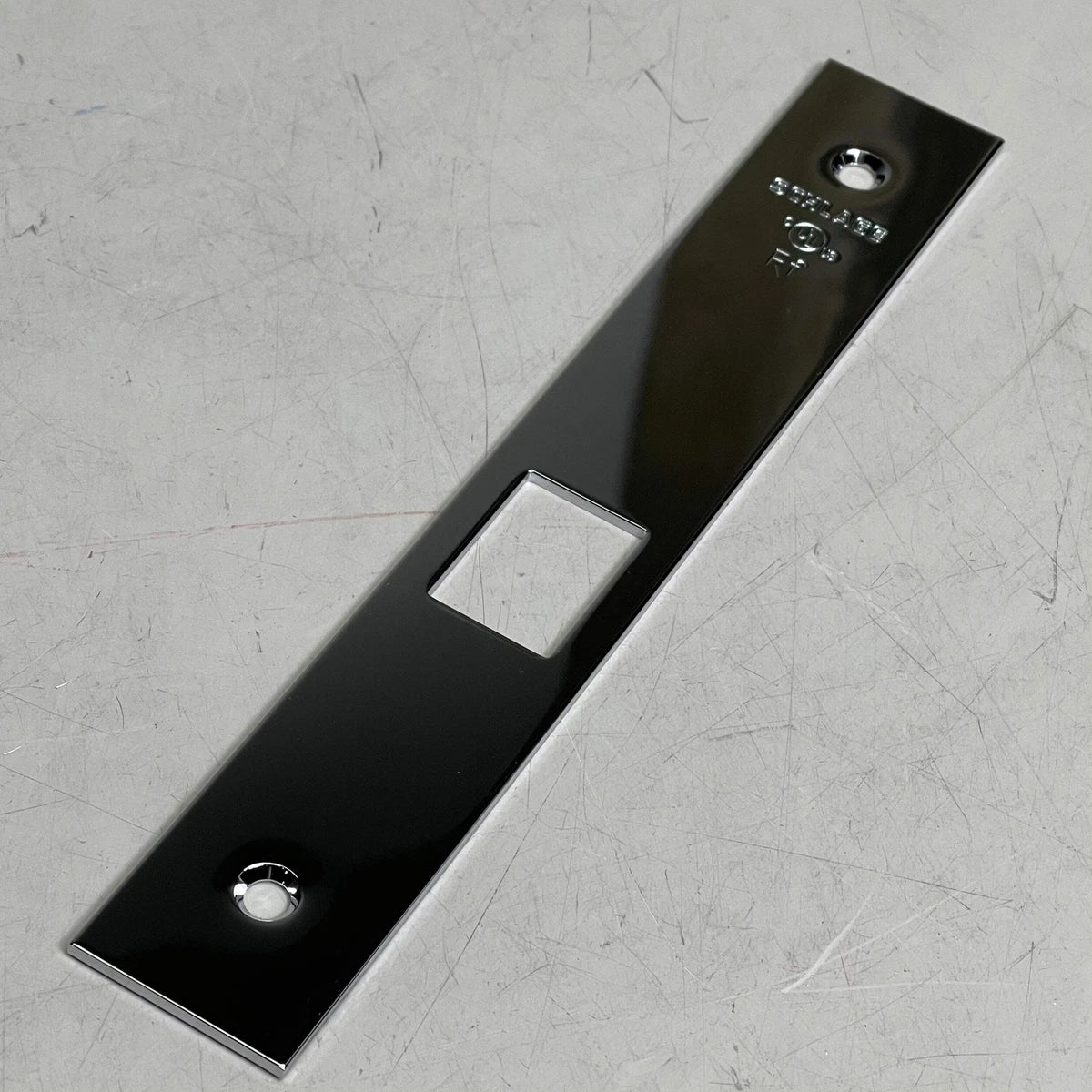 Satin Chrome Armor Front for Door Lock – 1-1/16 Inch Wide, Heavy-Duty Steel