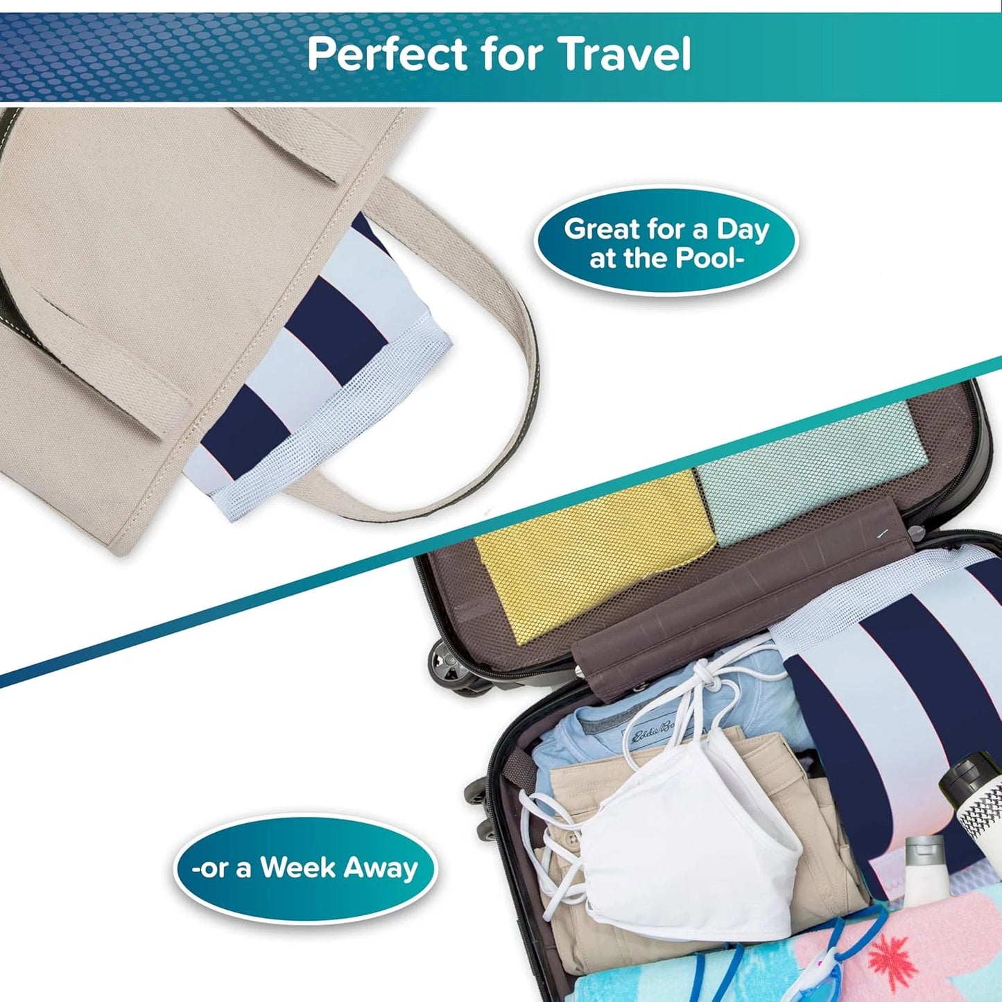 Aqua Original 4-in-1 Monterey Hammock Pool Float & Water Hammock â€“ Multi-Purpose, Inflatable Pool Floats for Adults â€“ Patented Thick, Non-Stick PVC Material â€“ Navy