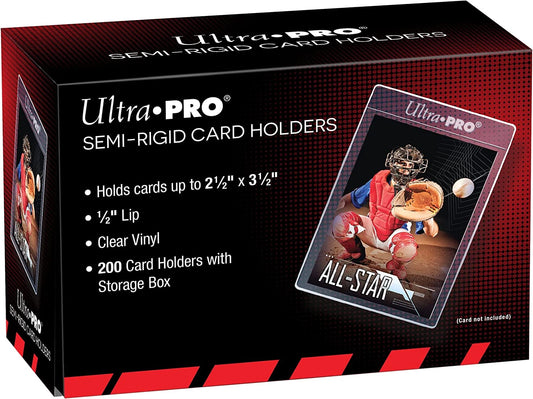 Ultra Pro Semi-Rigid 1/2" Lip Sleeves, Plastic, 200ct