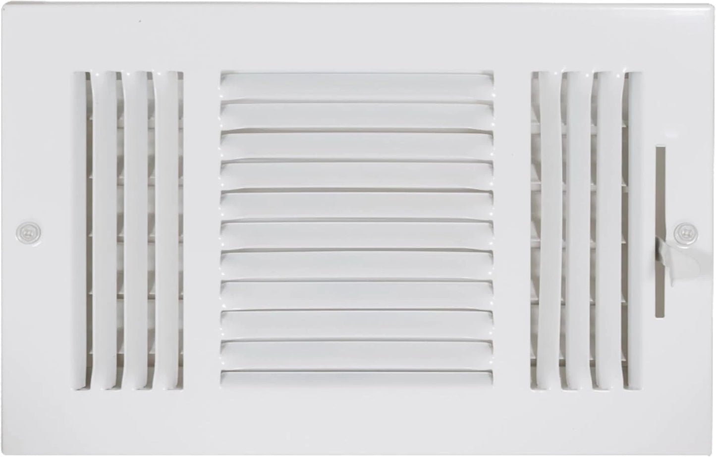 Three-Way Wall/Ceiling Air Vent Register Cover – 10" x 6" (White) - Yalz Store