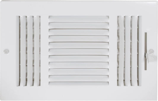 Three-Way Wall/Ceiling Air Vent Register Cover – 10" x 6" (White) - Yalz Store