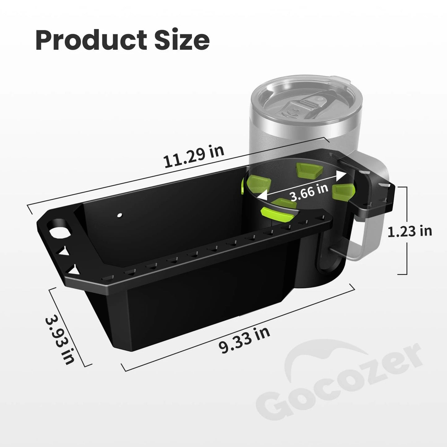 Boat Cup Holder with Rubber Tab, Boat Accessories Boat Storage Organizer Holder Caddy Universal Fit for Jon Boat Bass Boat Marine Kayak Pontoon Canoe, Drill or Adhesive 2 Ways Installation(Black,2PCS)