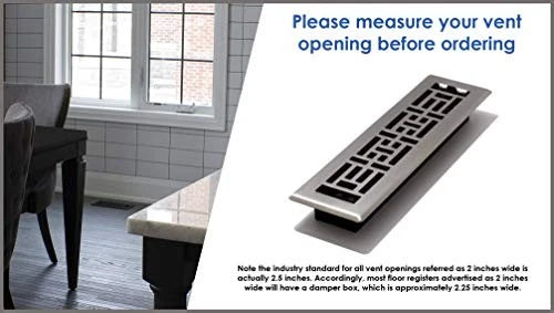 Gothic Bronze Steel Floor Register – 2" x 12" - Yalz Store