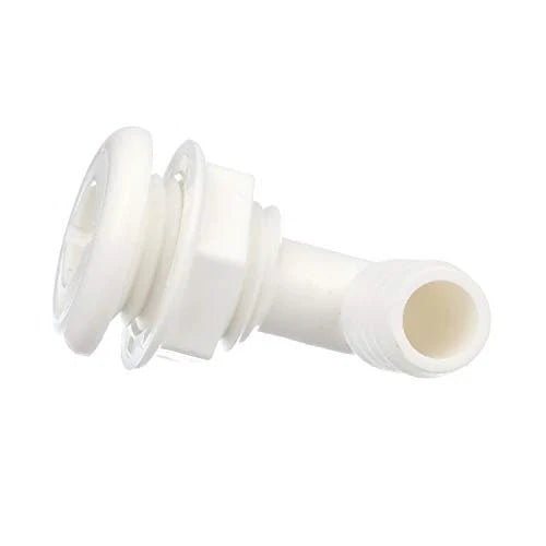 Seachoice 90° Angled Thru-Hull Connector, White, 0.75 Inch
