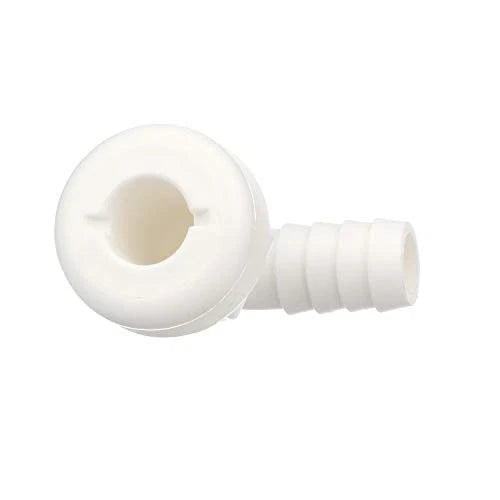 Seachoice 90° Angled Thru-Hull Connector, White, 0.75 Inch
