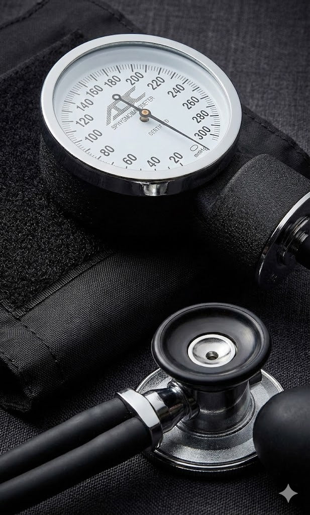 ADC Pro's Combo II SR Adult Pocket Aneroid/Scope Kit with Prosphyg 768 Blood Pressure Sphygmomanometer and Adscope Sprague 641 Stethoscope with Nylon Carrying Case, Black - Yalz Store