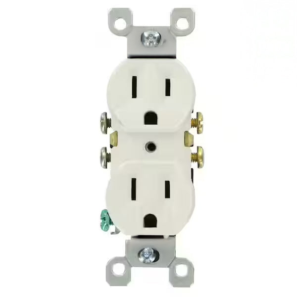 Duplex Receptacles of 15 A َ/ 125 V in White, 10 Units