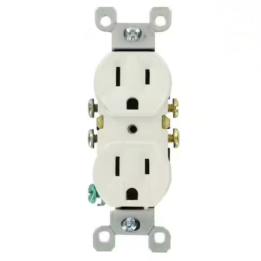 Duplex Receptacles of 15 A َ/ 125 V in White, 10 Units
